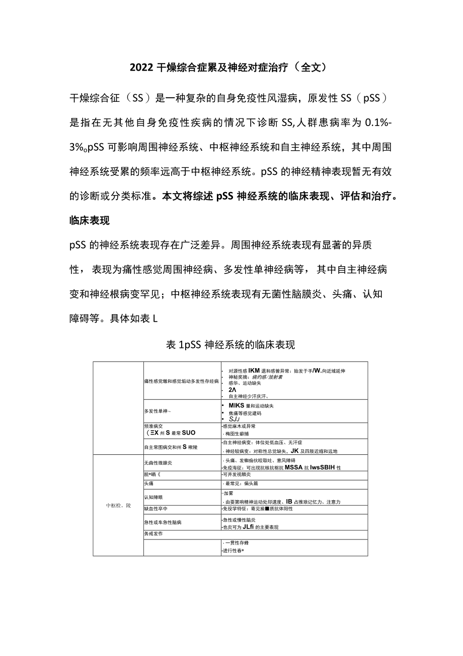 2022干燥综合症累及神经对症治疗（全文）.docx_第1页