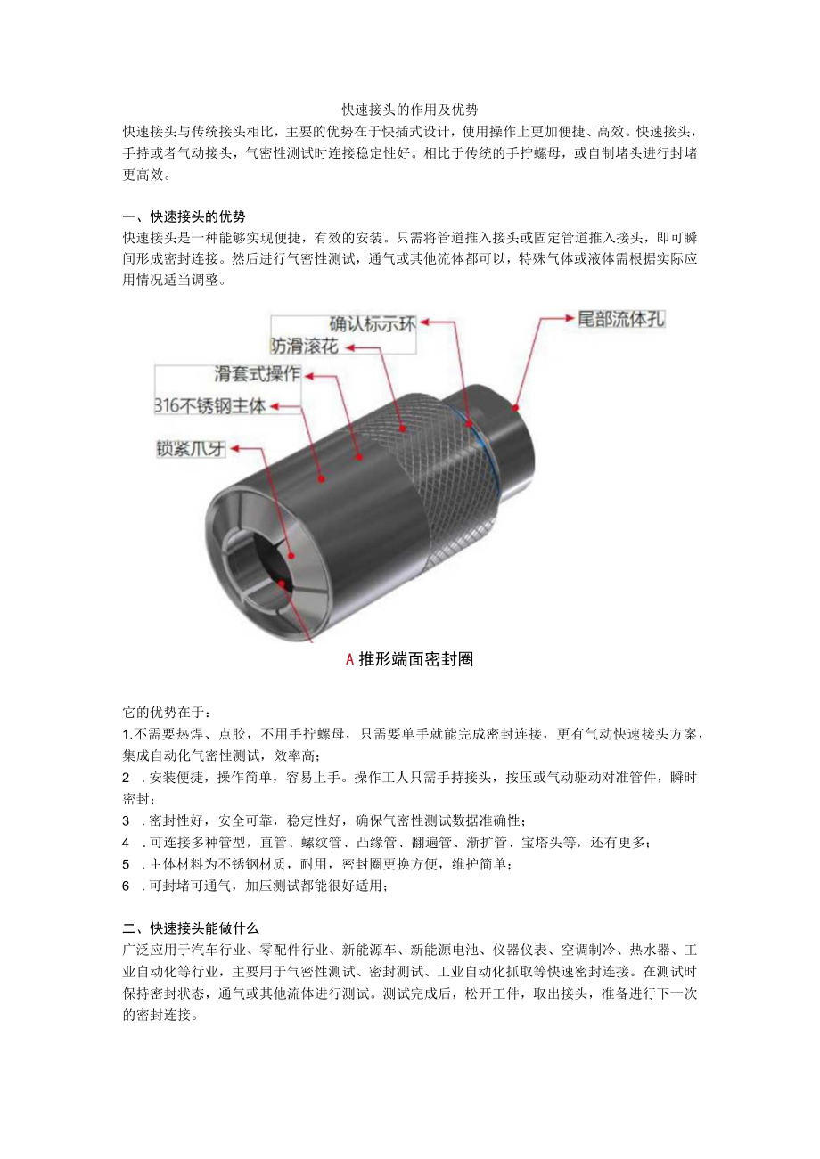 快速接头的作用及优势.docx_第1页