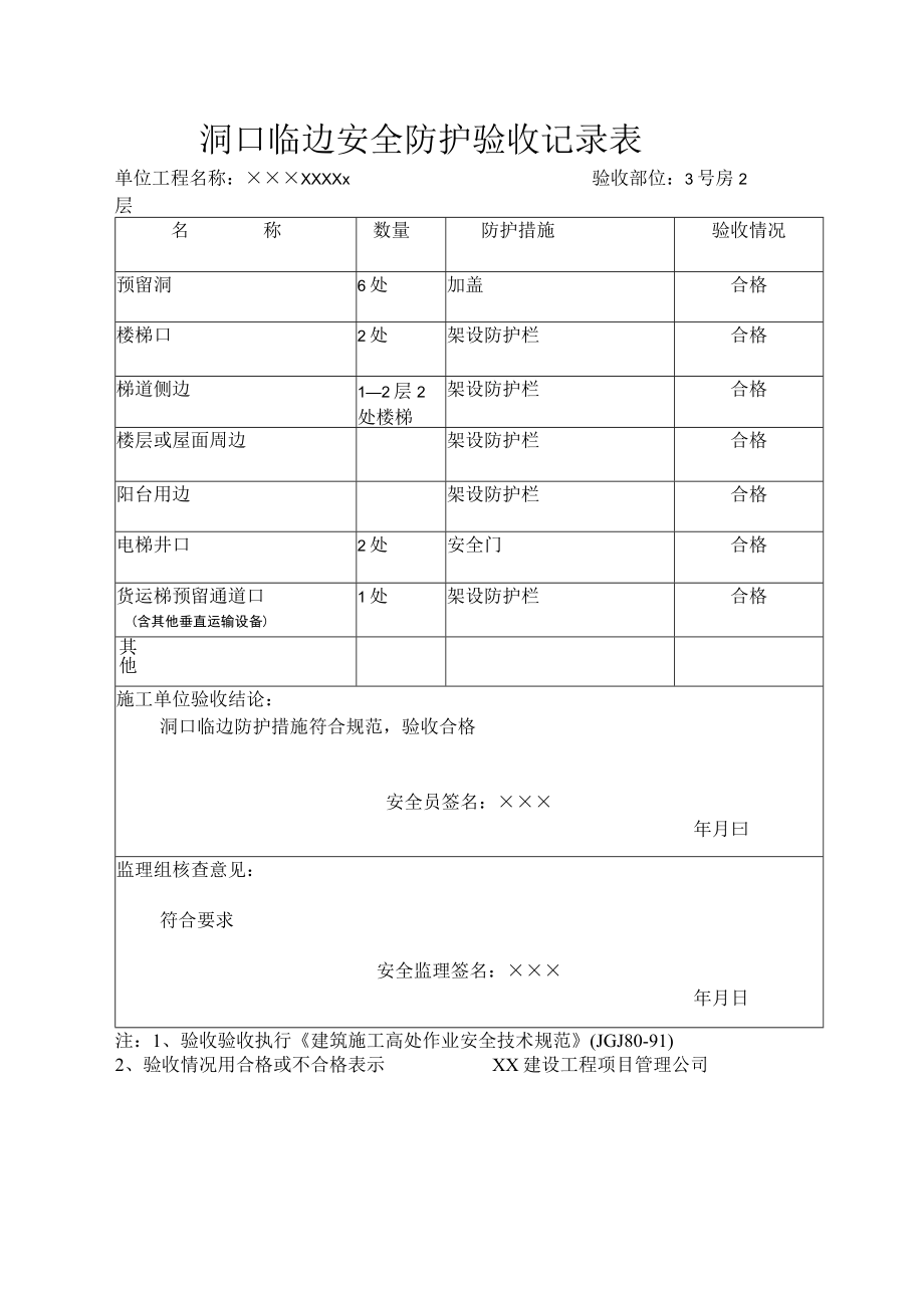 洞口临边安全防护验收记录表.docx_第2页