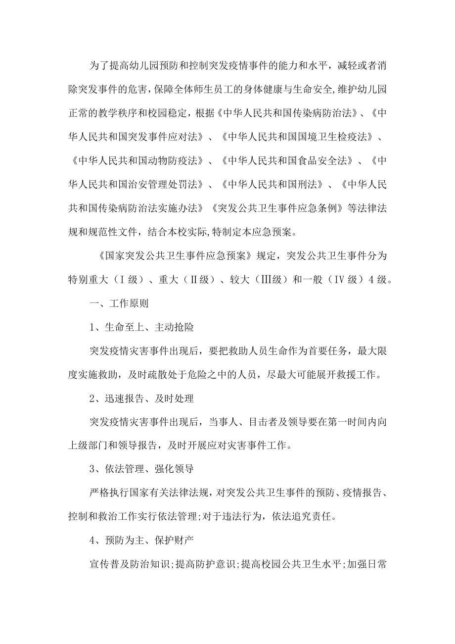 幼儿园突发突发公共卫生事件应急预案.docx_第1页