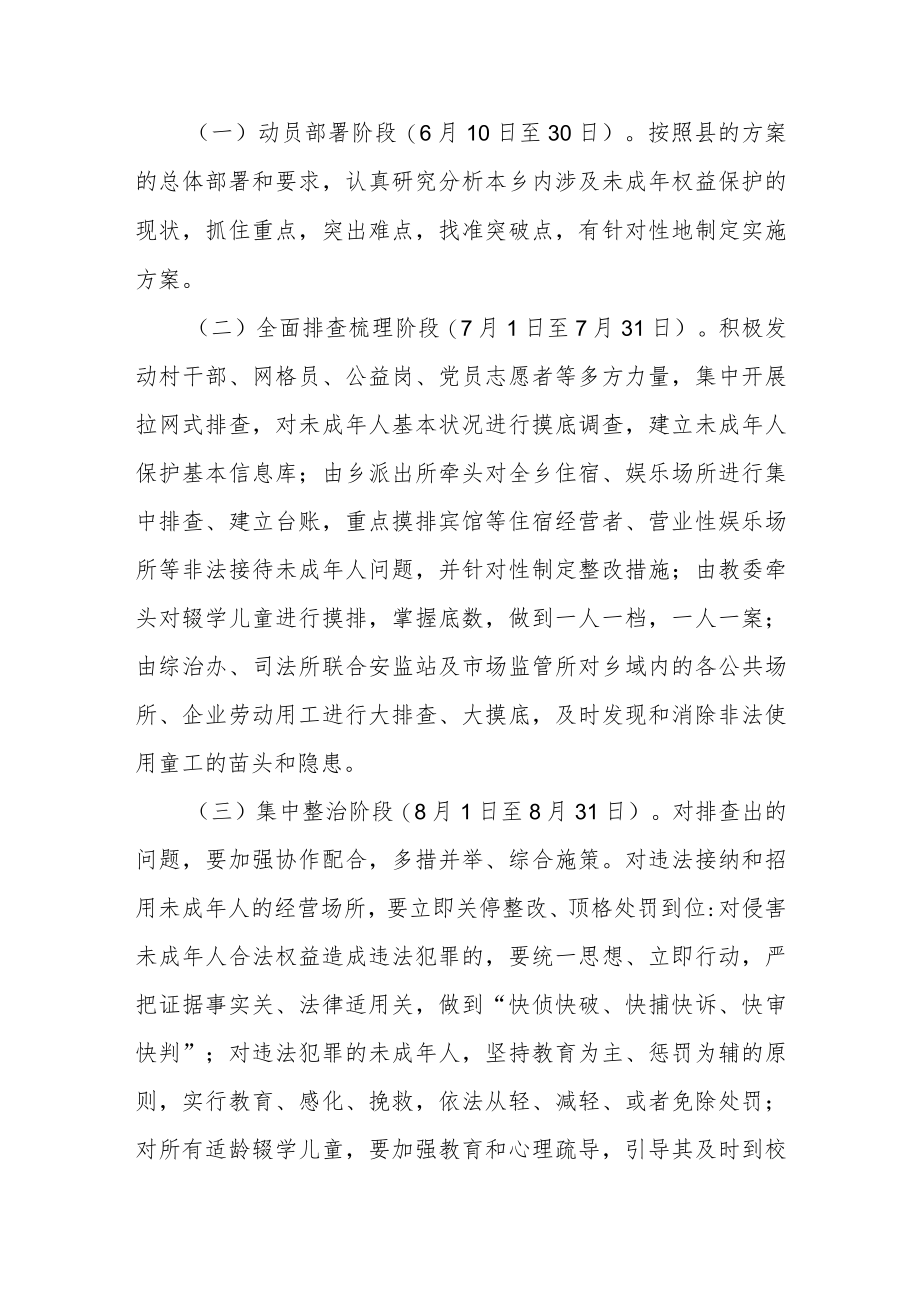 关于在全乡集中开展预防打击侵害未成人权益专项治理活动的实施方案.docx_第3页