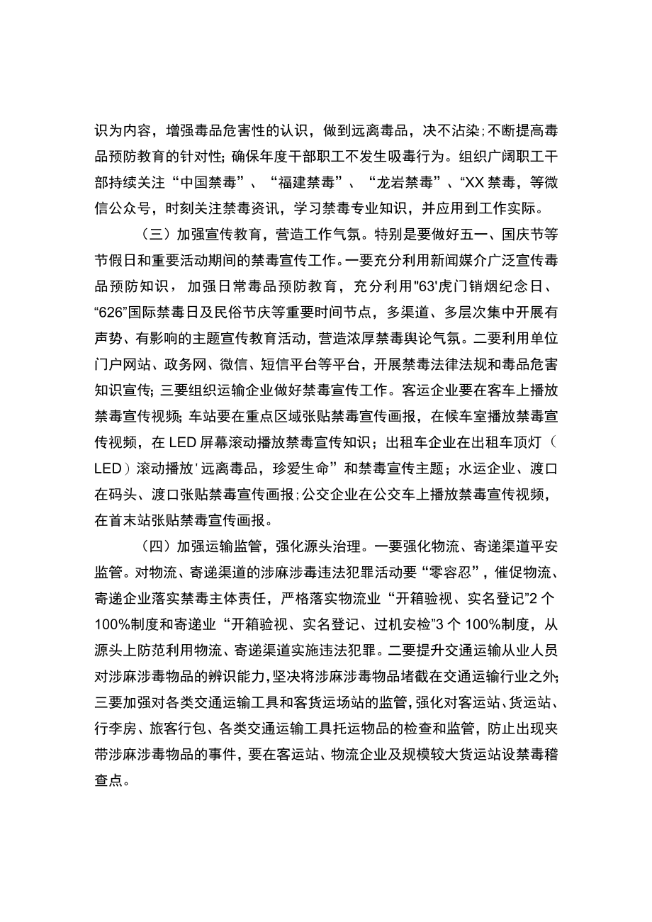 2022交通运输行业禁毒工作方案.docx_第2页