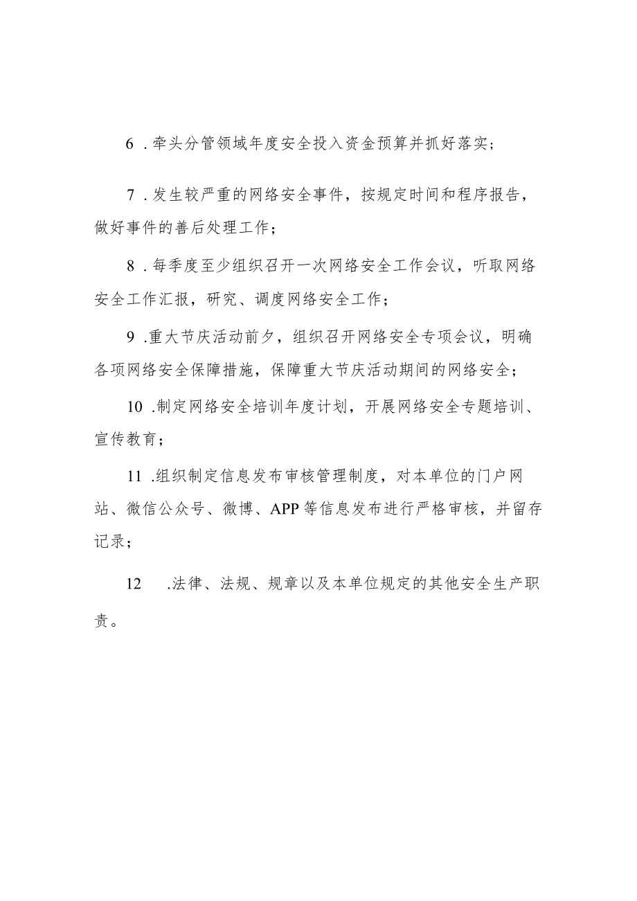 小学分管网络安全课程与教学研究中心主任安全生产责任清单.docx_第2页