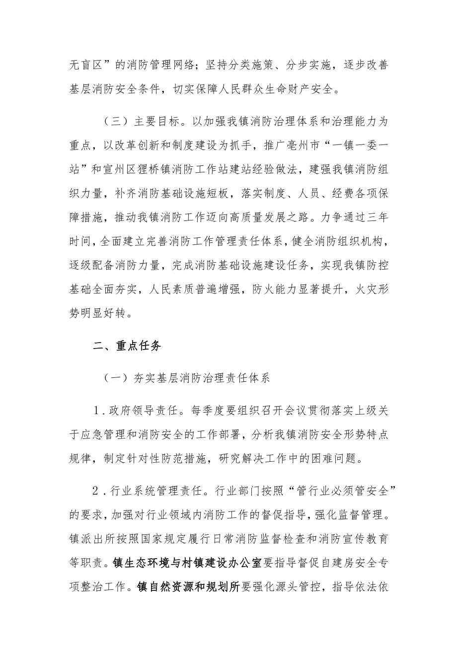 XX镇基层消防安全综合治理实施方案参考范文.docx_第2页