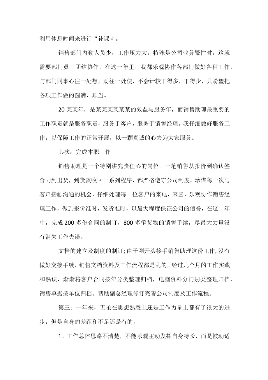 销售助理年终工作总结.docx_第2页