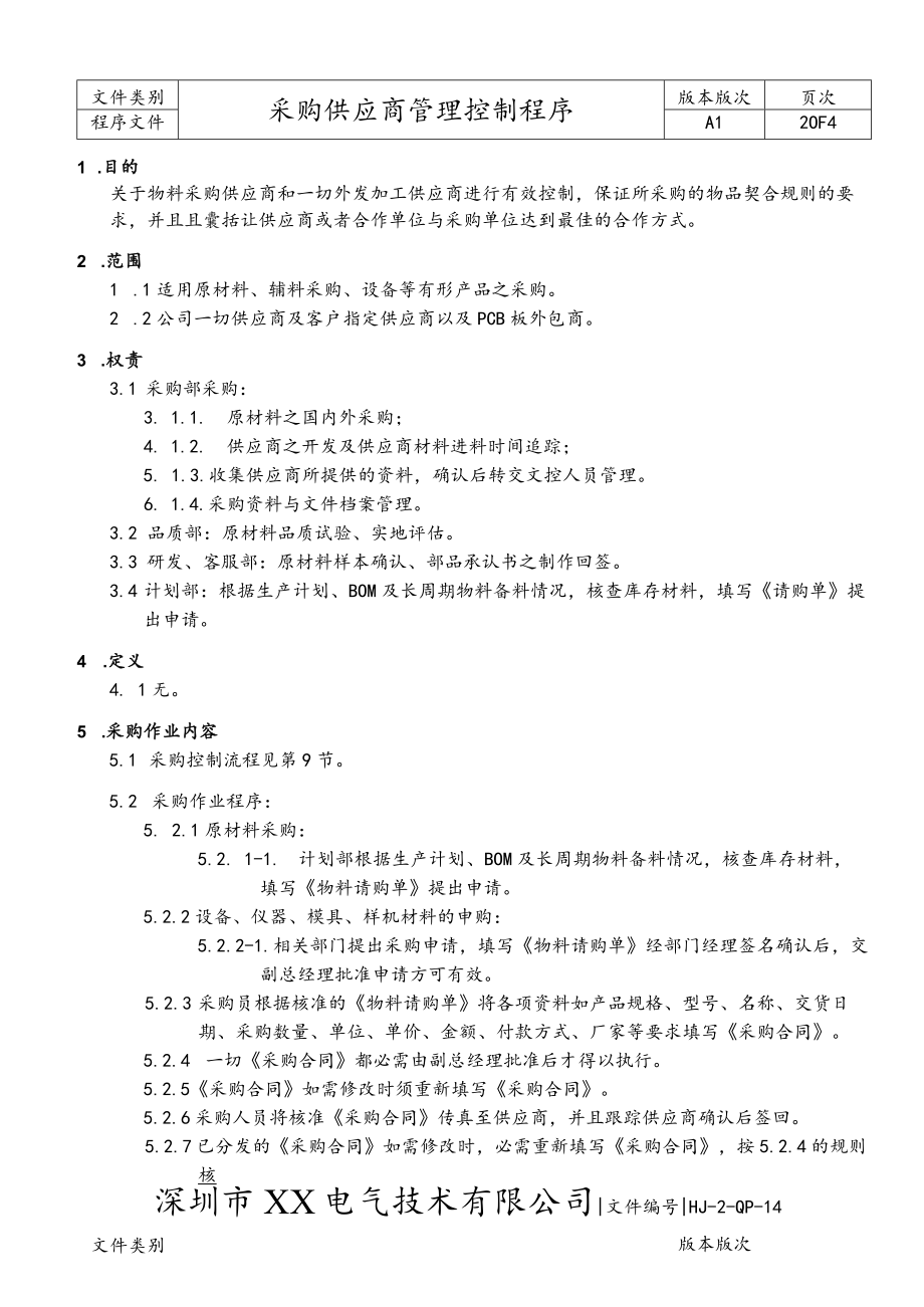 采购供应商管理控制程序物资采购与供应商管理工作流程.docx_第2页