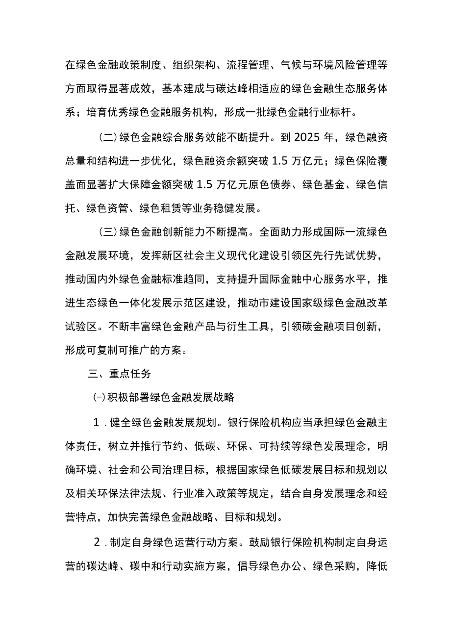 十四五期间推动绿色金融发展服务碳达峰碳中和战略的行动方案.docx_第3页