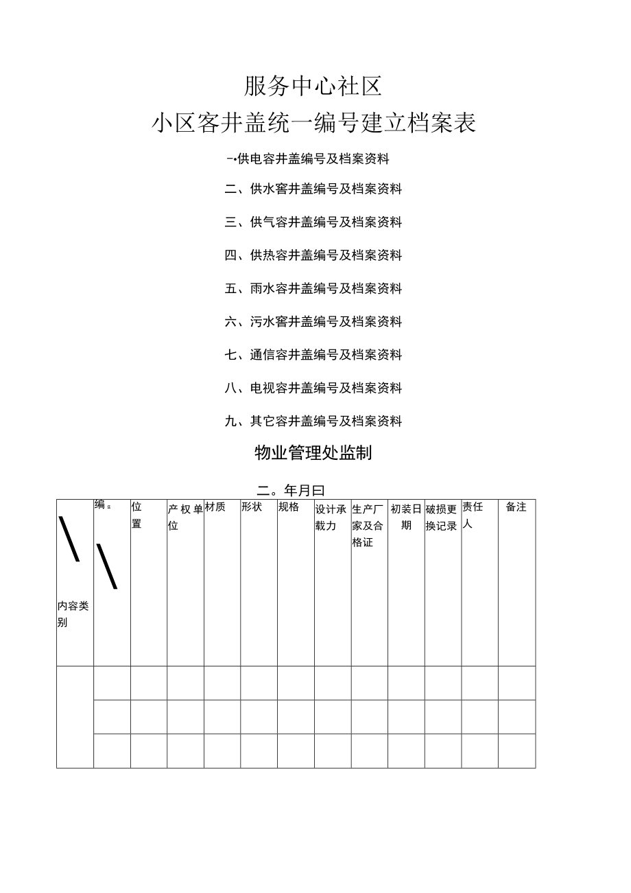 窨井盖管理制度以及窨井盖统一编号建立档案.docx_第3页