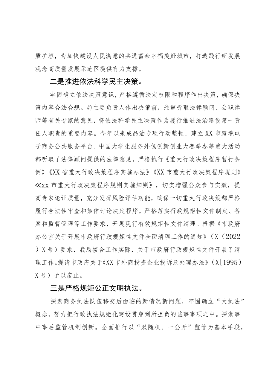 商务局2022年度依法行政工作总结.docx_第2页