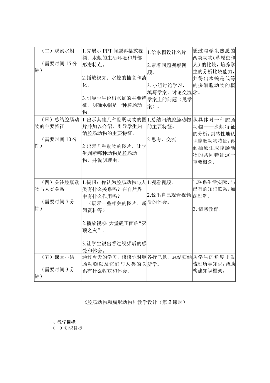 教学设计2：腔肠动物和扁形动物.docx_第3页