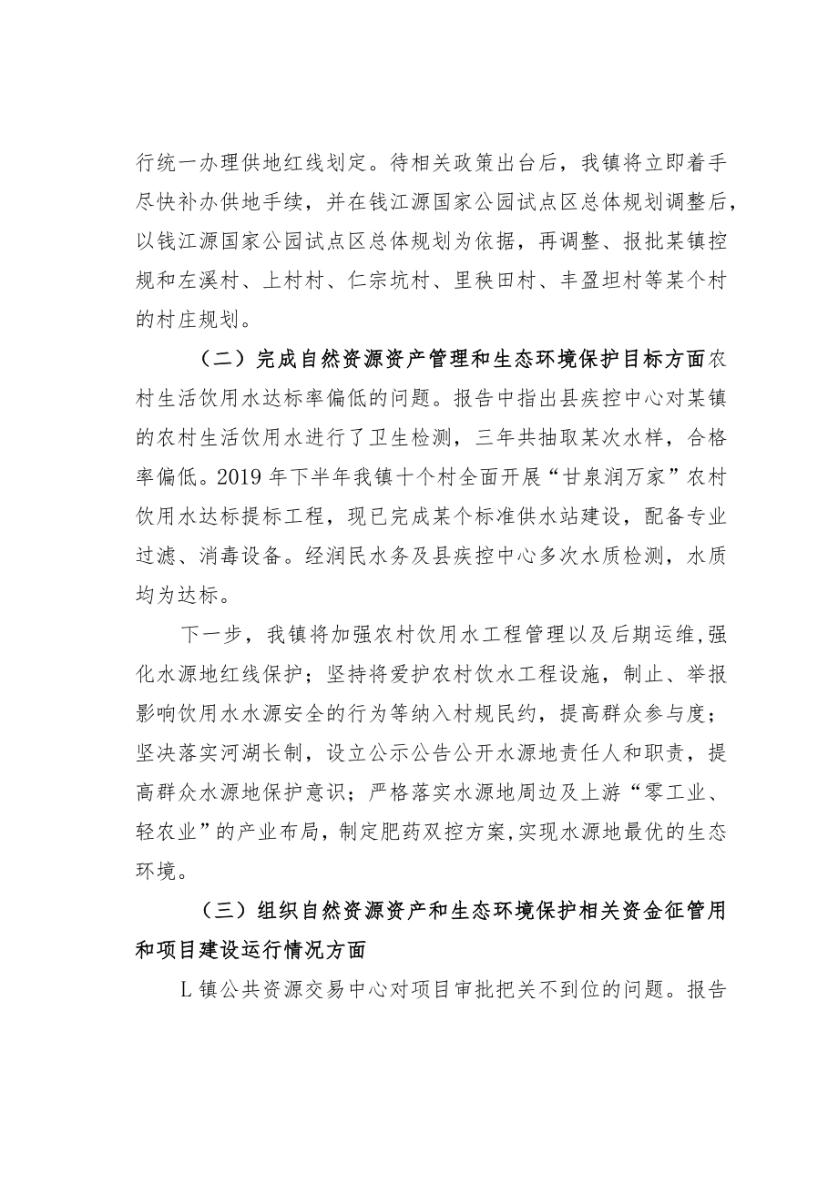 某某镇关于自然资源资产离任审计有关问题整改情况报告.docx_第3页