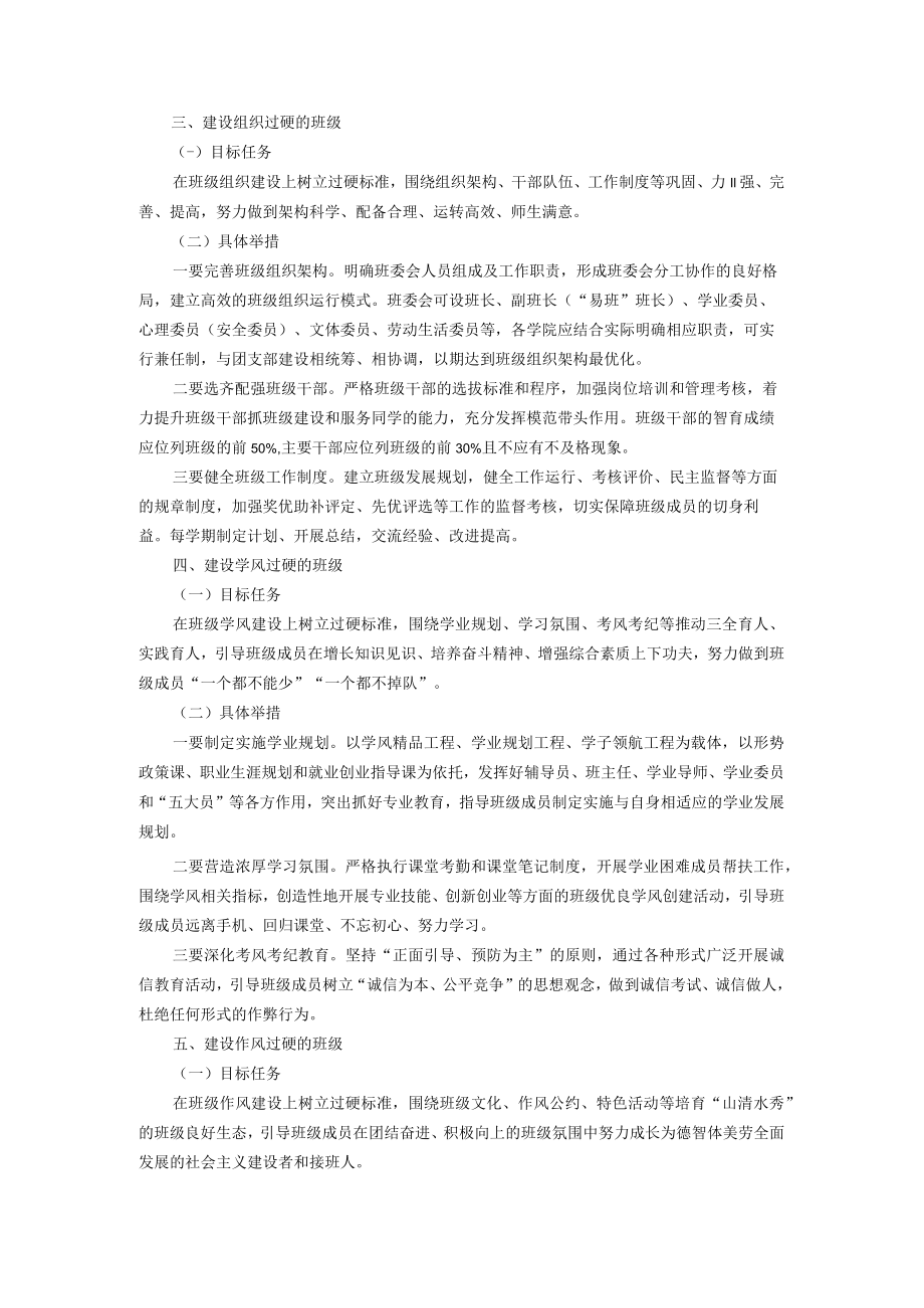 XXXXX大学关于加强新时代班级建设工作的意见.docx_第2页