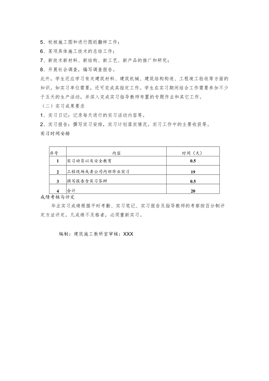 土木工程毕业实习教学大纲.docx_第2页