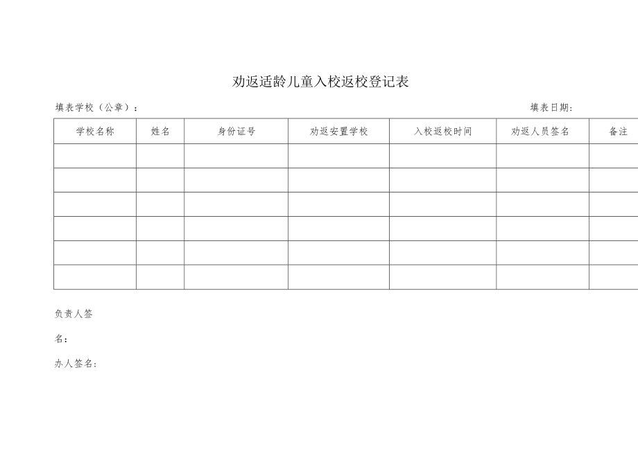 劝返适龄儿童入校返校登记表.docx_第1页