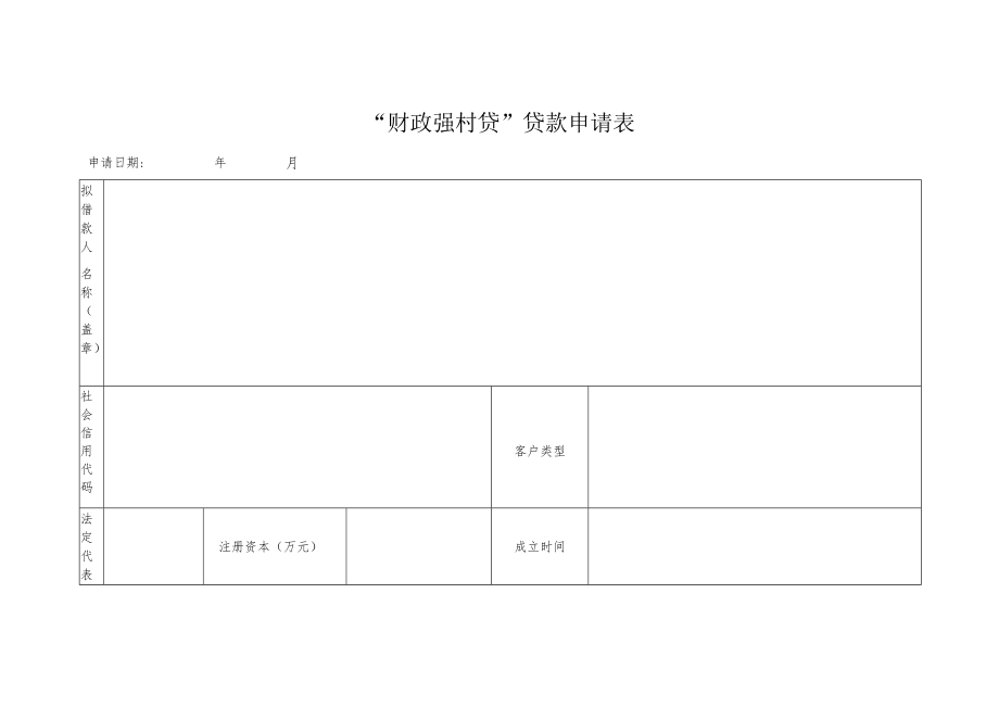 “财政强村贷”贷款申请表.docx_第1页