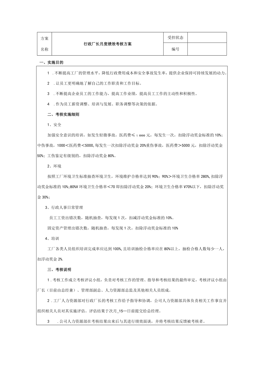 生产厂长绩效考核方案.docx_第2页