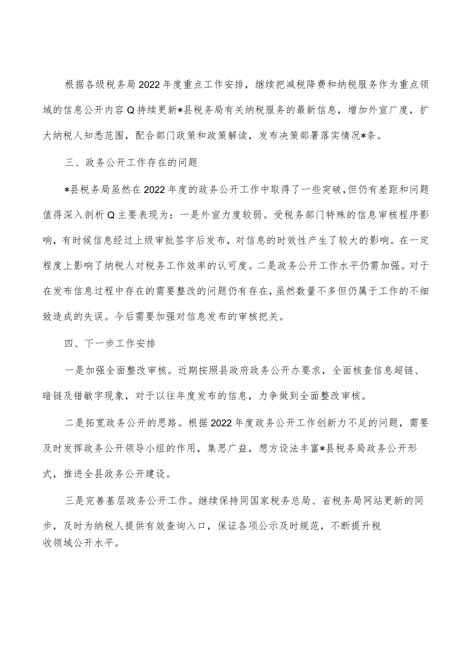 税务政务信息公开工作总结.docx_第2页