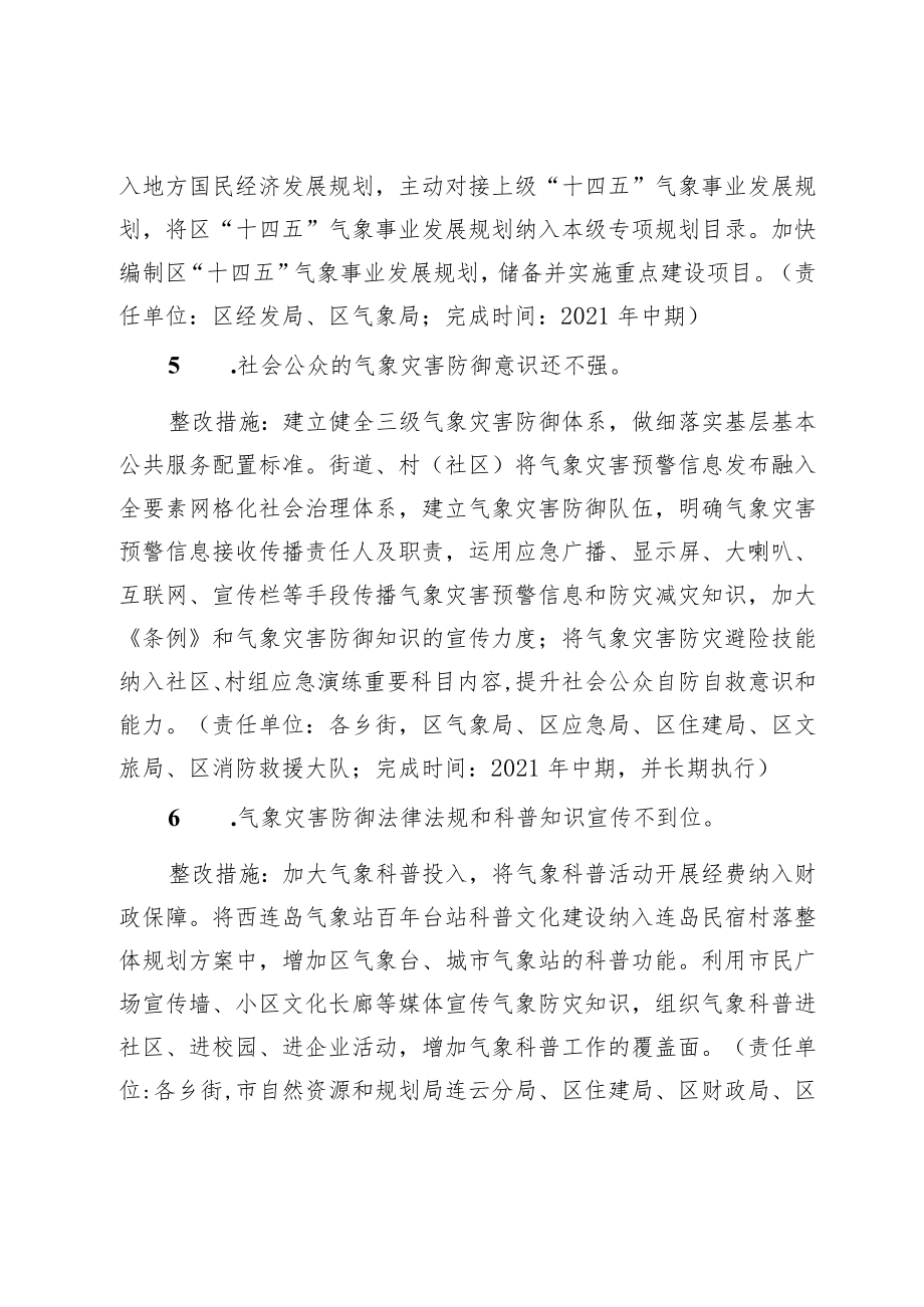 连云区 《江苏省气象灾害防御条例》执法检查问题清单整改落.docx_第3页