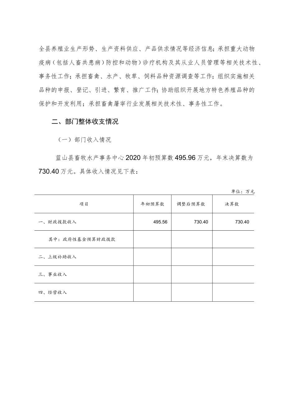 蓝山县畜牧水产事务中心2020年度部门整体支出绩效评价报告.docx_第3页