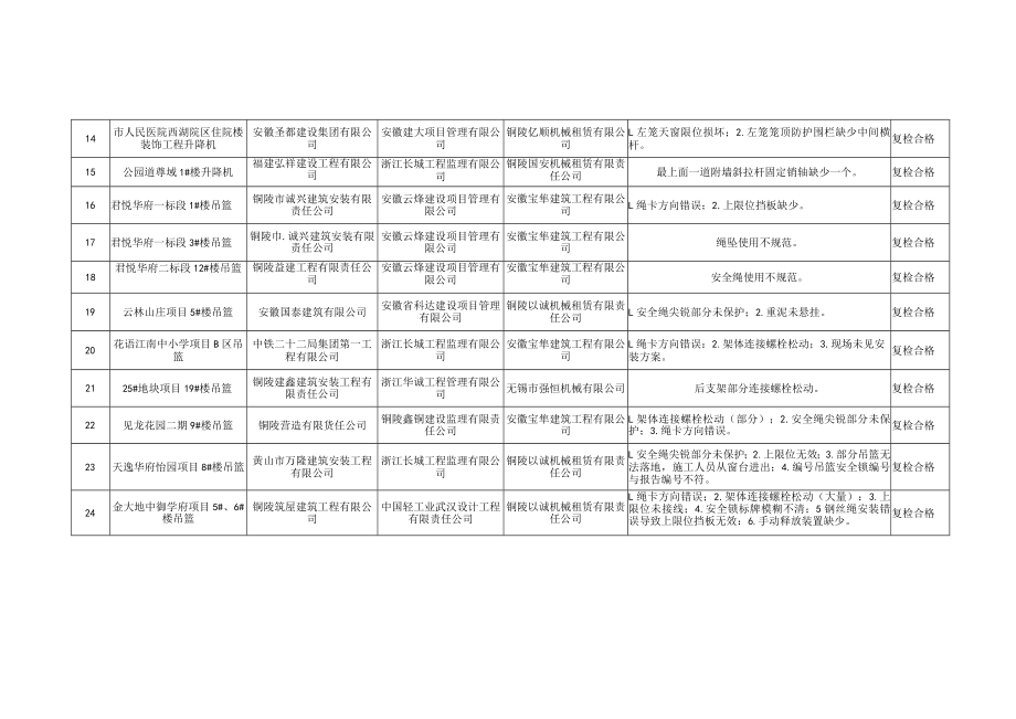 铜陵市建筑起重机械安全专项整治行动2021年第四季度抽查检测汇总表.docx_第3页