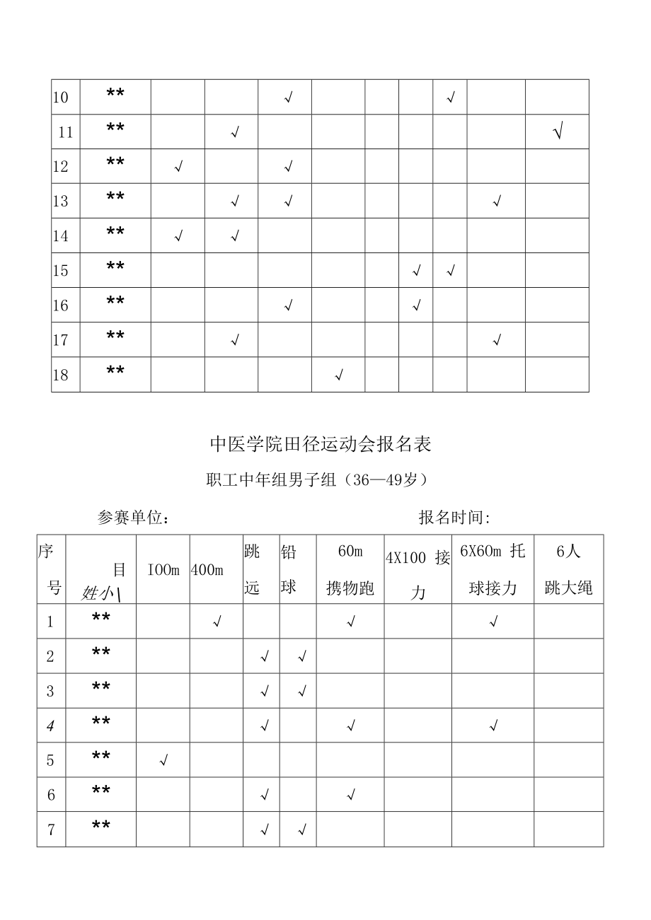 中医学院田径运动会报名表.docx_第3页