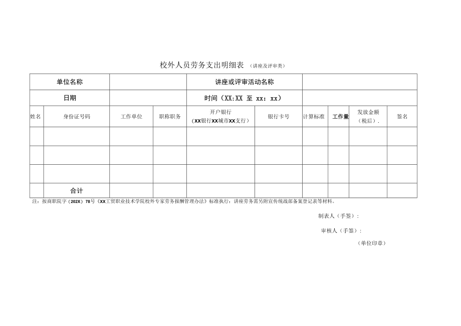 XX工贸职业技术学院关于报销202X年校外人员劳务报酬有关事项的通知.docx_第3页