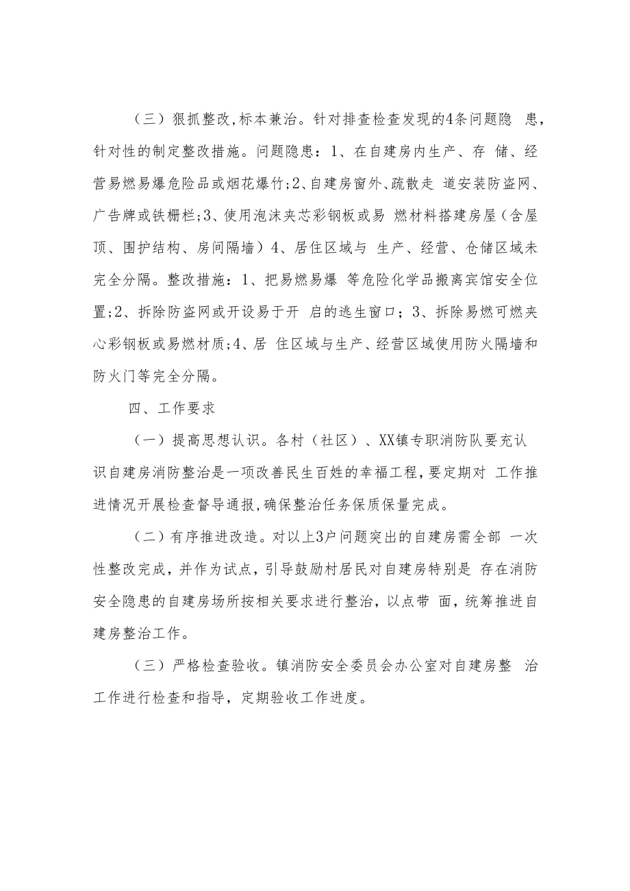 XX镇关于开展自建房消防隐患整改方案.docx_第3页