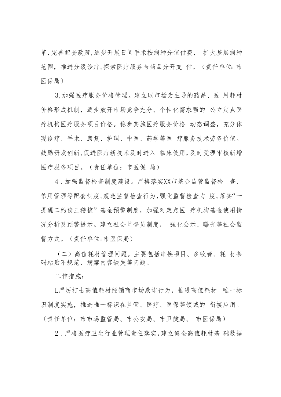 XX市定点医疗机构使用医保基金专项整治工作方案.docx_第3页