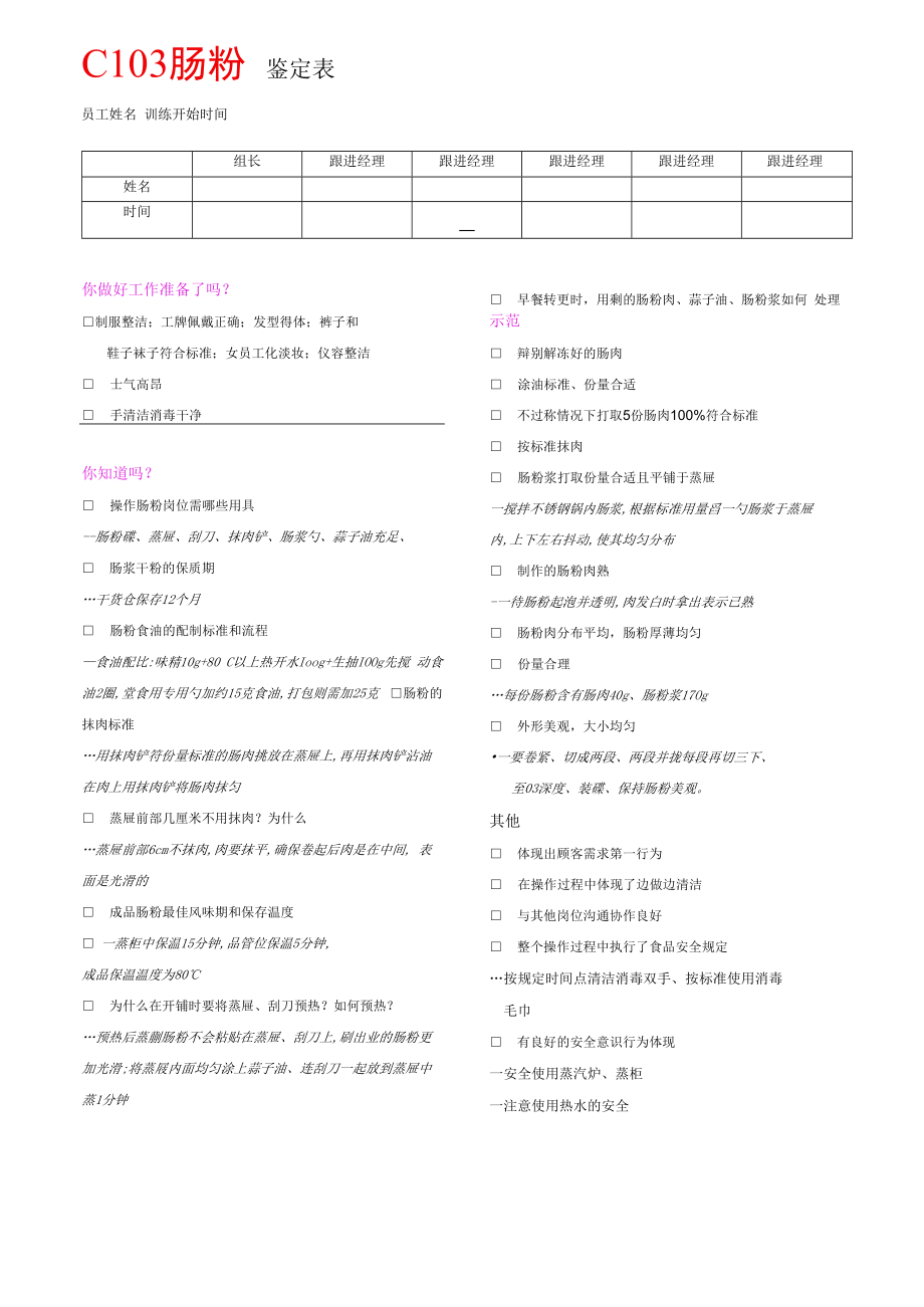 C103肠粉鉴定表.docx_第1页