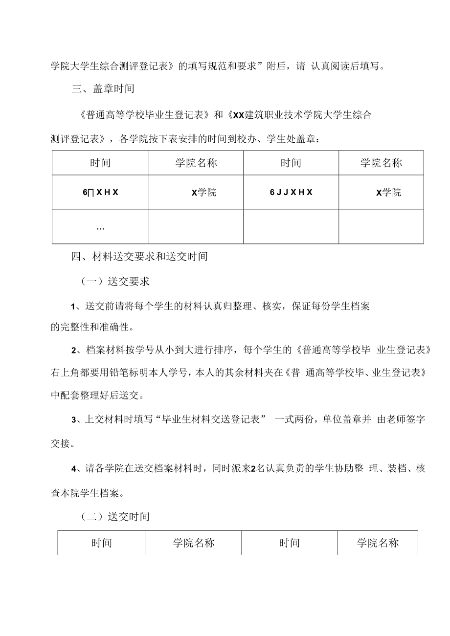 XX建筑职业技术学院关于做好202X年毕业生档案有关事项的通知.docx_第2页