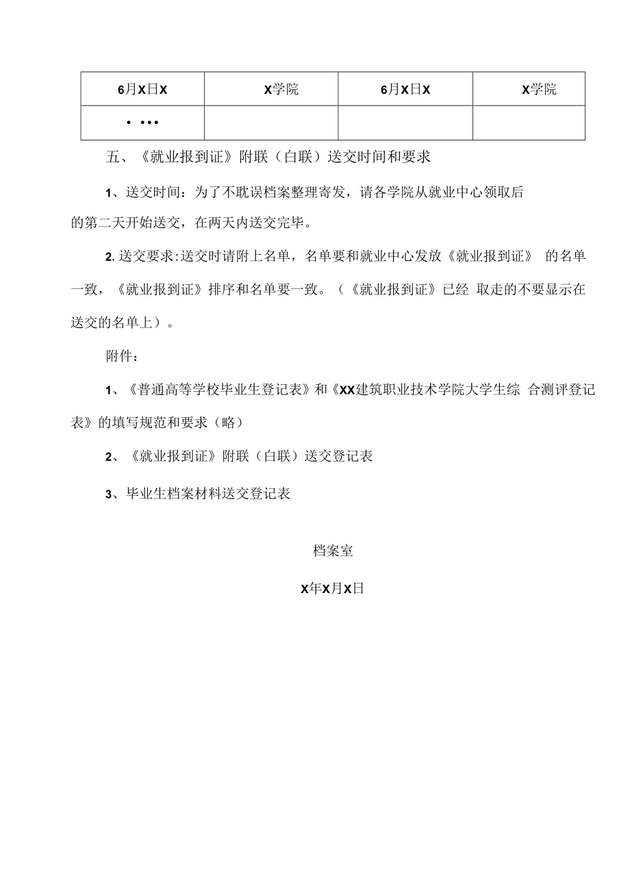 XX建筑职业技术学院关于做好202X年毕业生档案有关事项的通知.docx_第3页