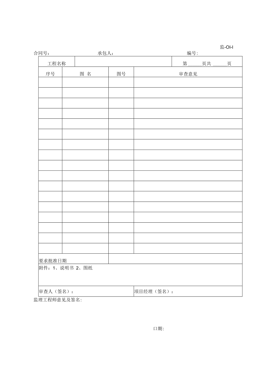 2022《施工监理用表》模板 监1-22（22张表）.docx_第2页