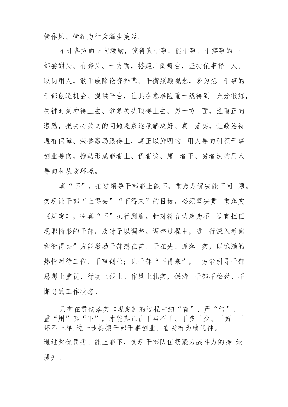 2022 最新贯彻学习《推进领导干部能上能下规定》心得体会 (5).docx_第2页