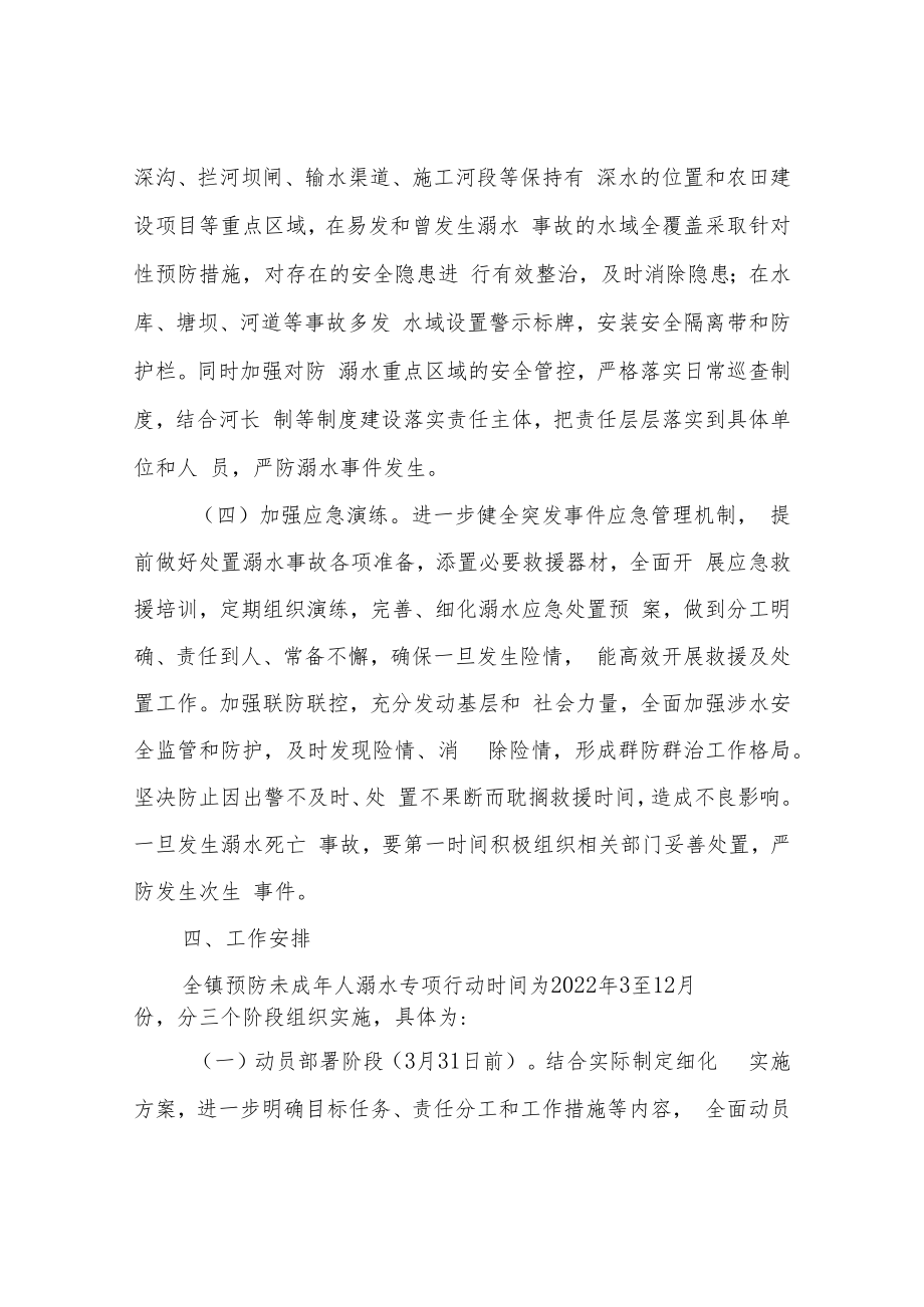 XX镇2022年度防范未成年人溺水工作专项行动实施方案.docx_第3页