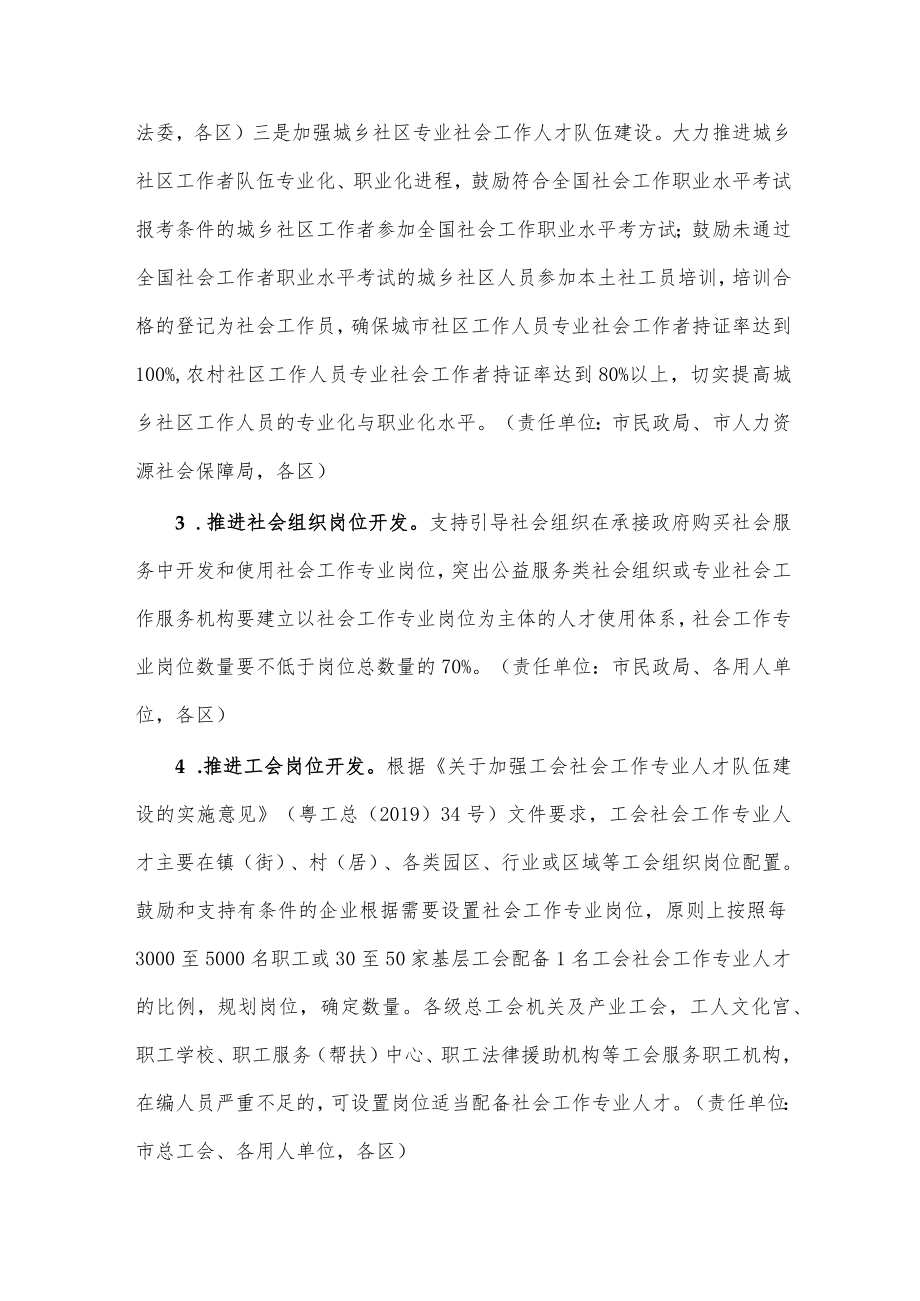 关于加强社会工作专业岗位开发与人才激励保障工作方案.docx_第3页