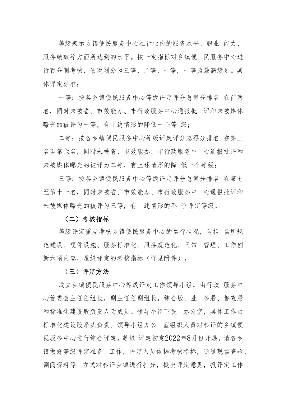 XX县乡镇便民服务中心标准化等级评定工作方案.docx_第2页