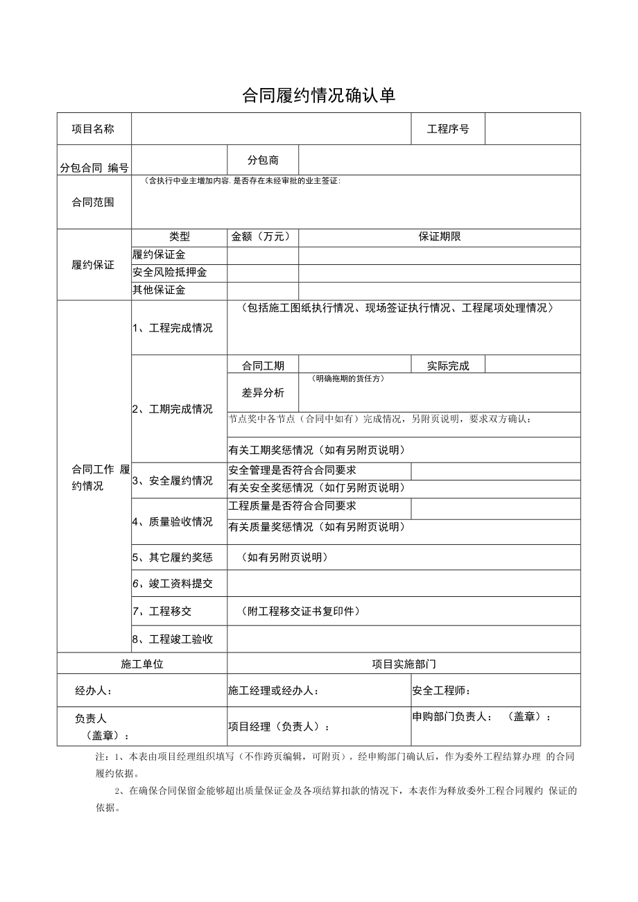 2022《外协单位结算表、竣工验收证书、合同履约情况确认单结算扣款清单表》模板.docx_第3页