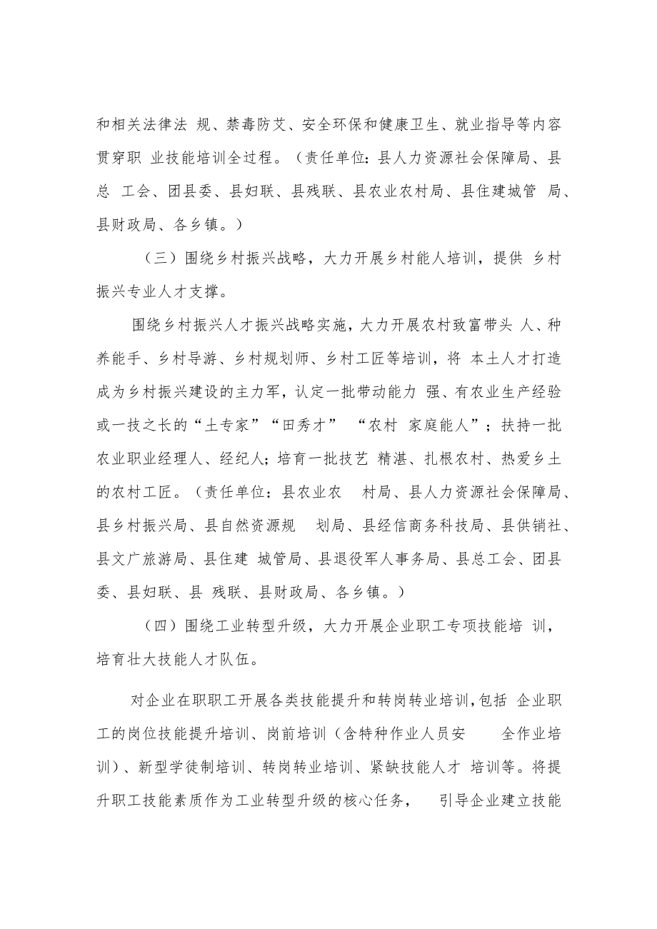 XX县职业技能培训实施方案.docx_第3页