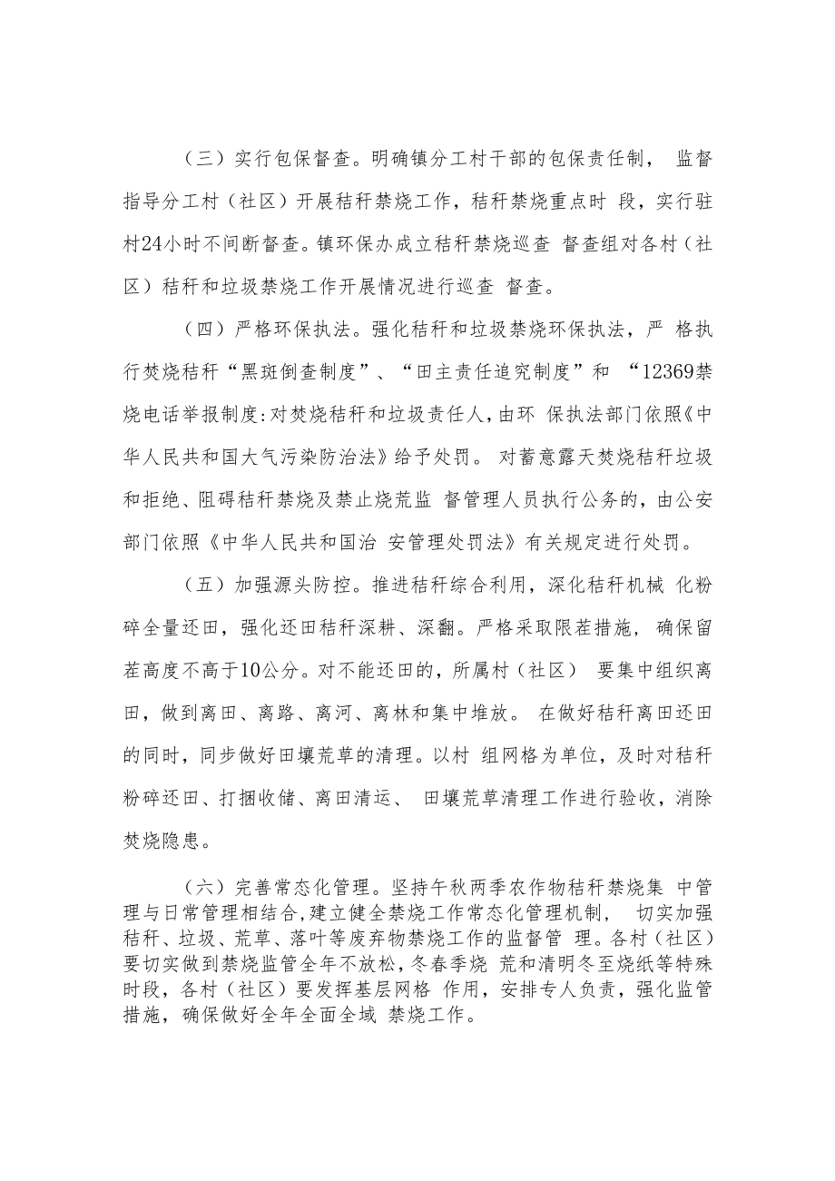 XX镇2022年秸秆及垃圾禁烧工作方案.docx_第3页