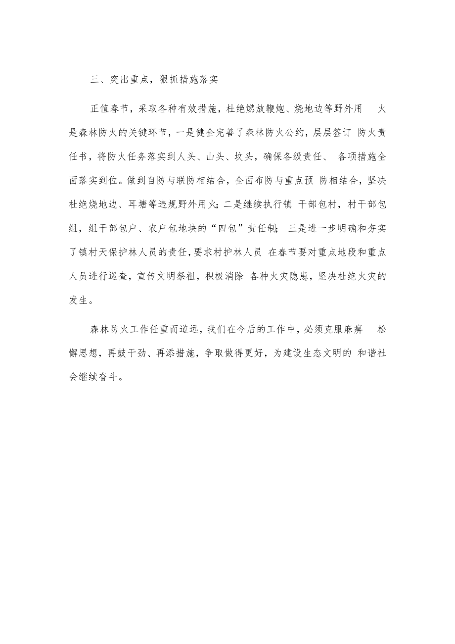 xx镇关于上报春节期间森林防灭火工作总结的报告.docx_第2页