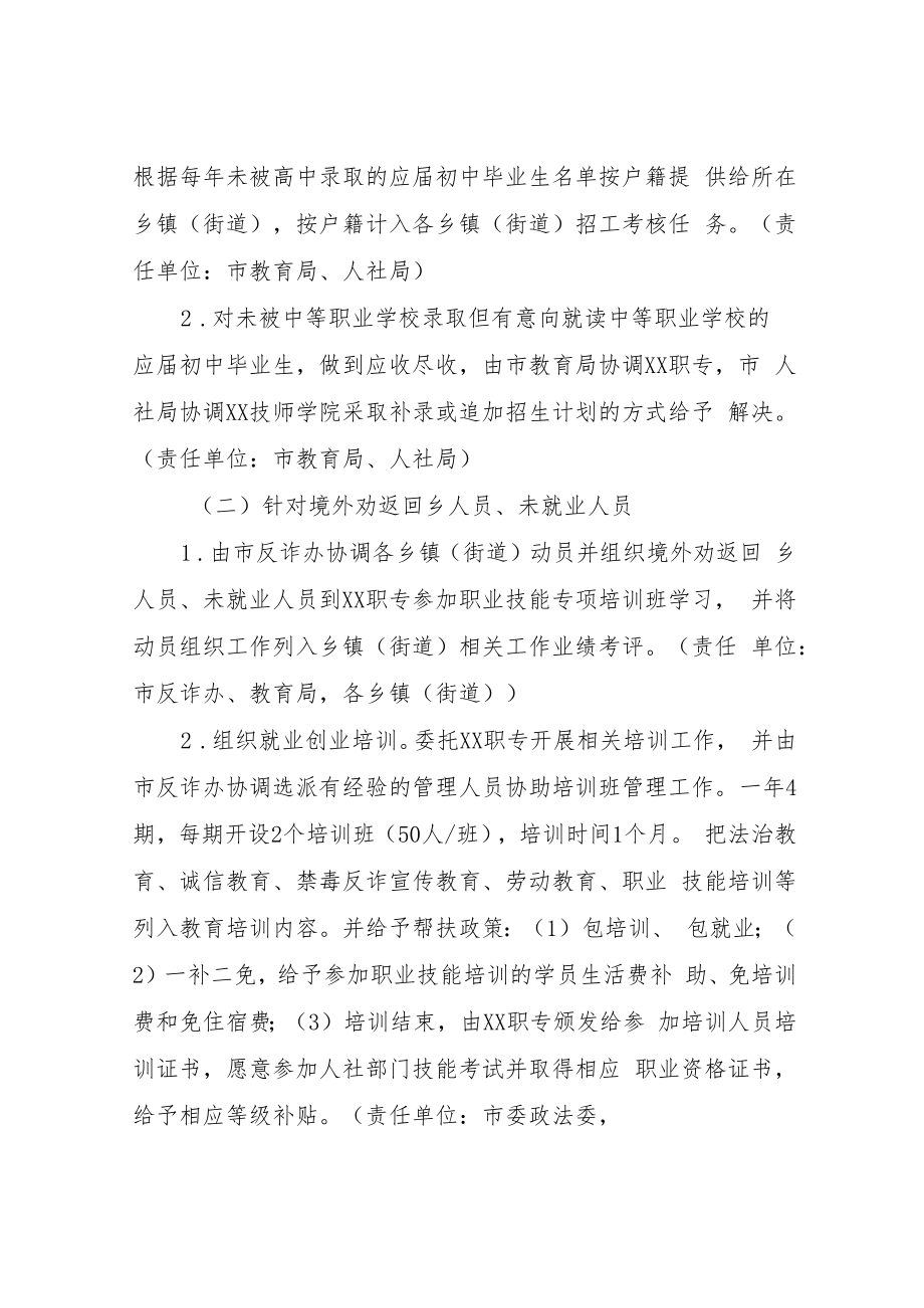 XX市开展职业技能培训助力社会综合治理工作实施方案.docx_第2页