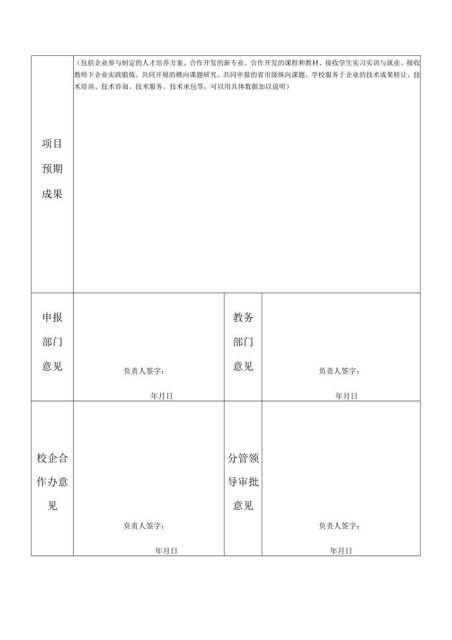 XX科技职业技术学院校企合作项目申请表.docx_第2页