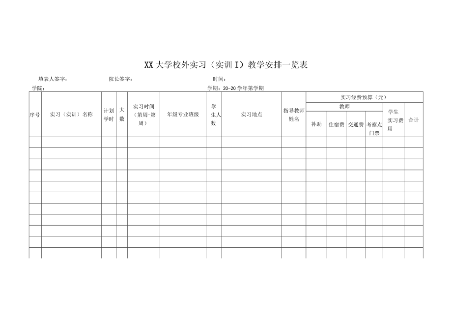 XX大学关于20XX-20XX学年第二学期开学初实践教学工作的通知.docx_第3页