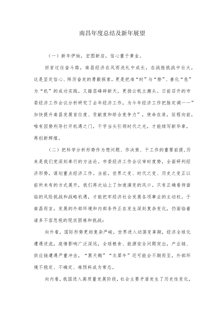 南昌年度总结及新年展望.docx_第1页