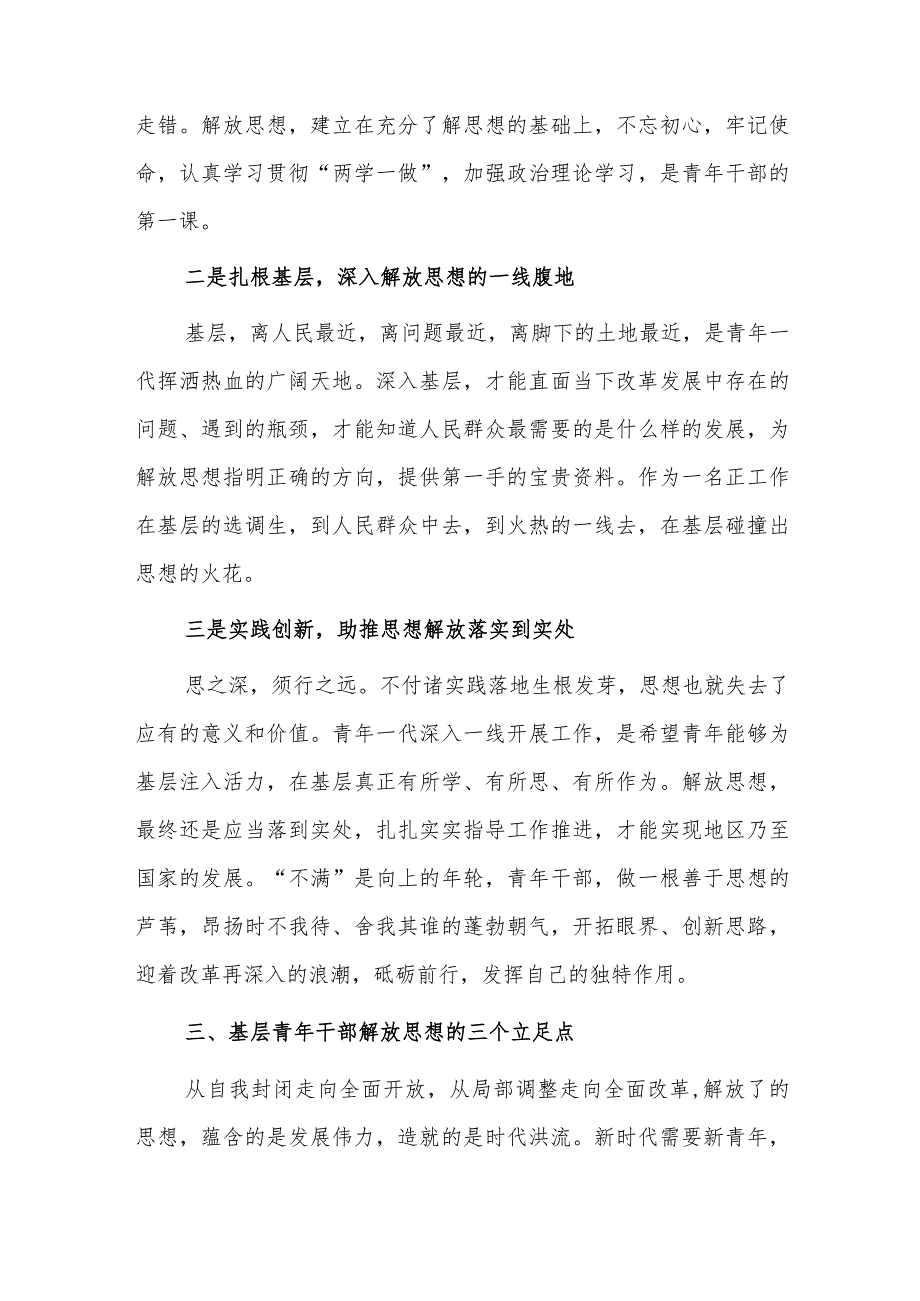 青年干部解放思想大讨论发言.docx_第3页