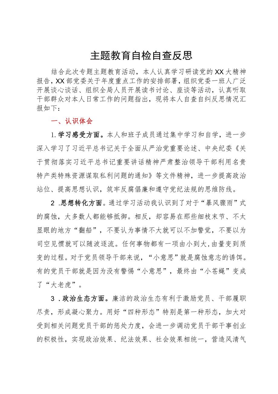 主题教育自检自查反思.docx_第1页