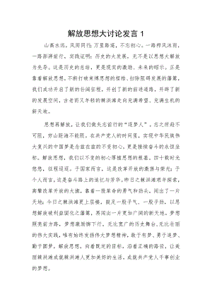 解放思想大讨论发言 2篇.docx