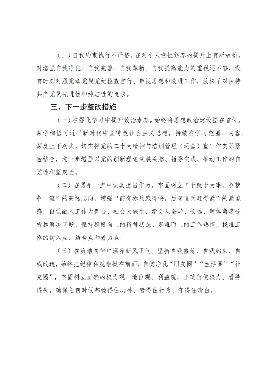 组织生活会个人发言提纲.docx_第3页