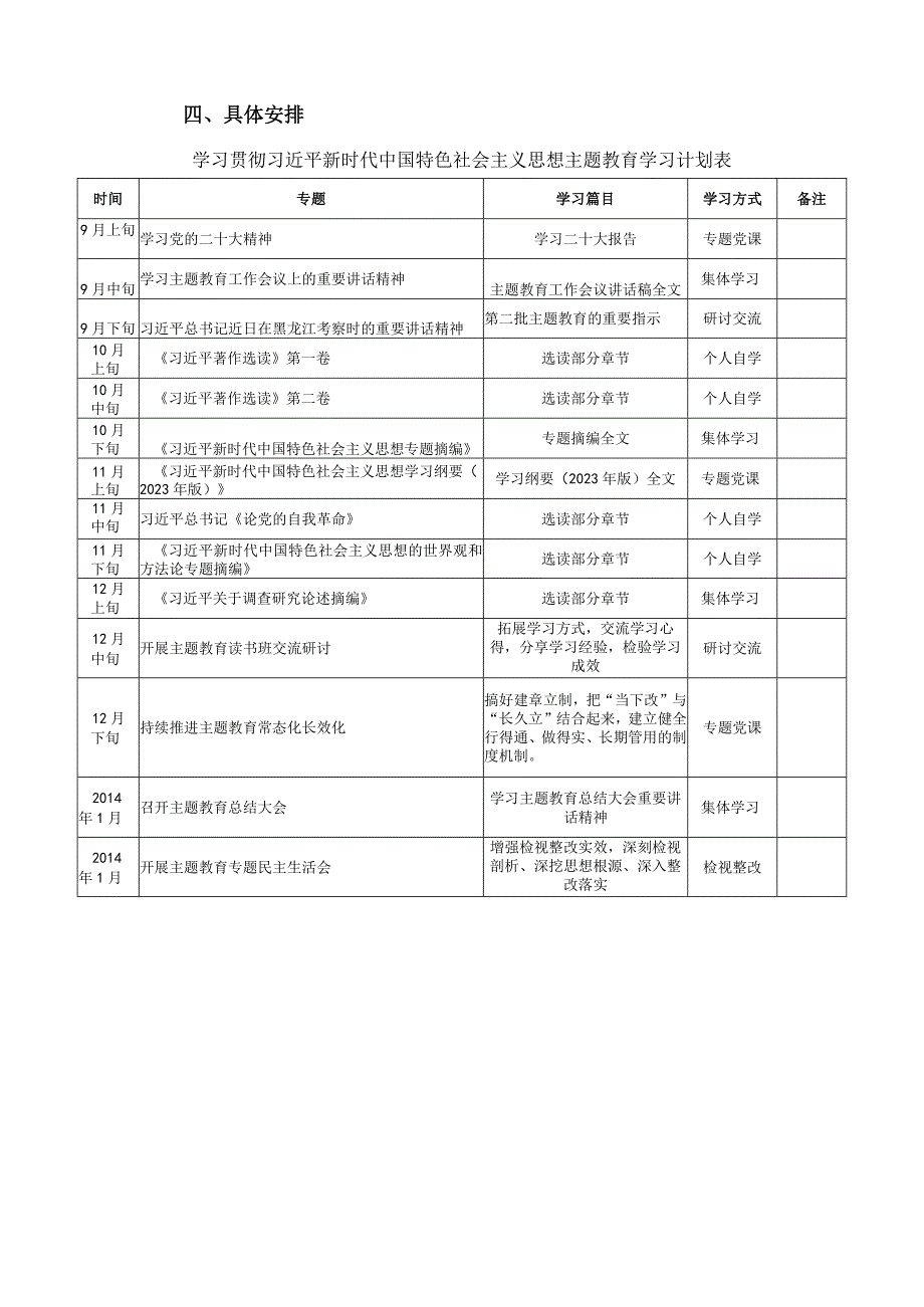 2023年专题学习教育学习计划学习安排.docx_第3页