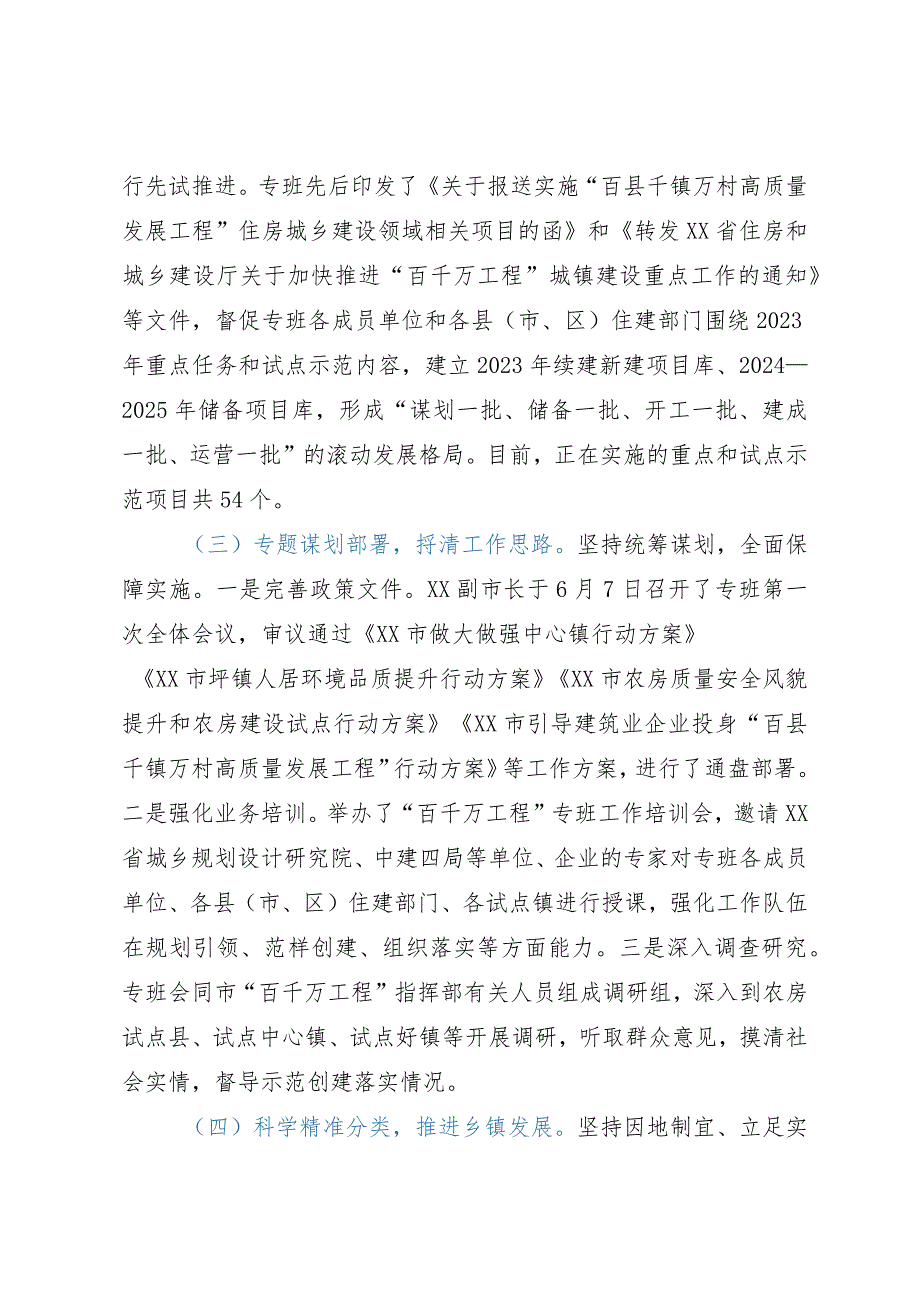 “百县千镇万村高质量发展工程”指挥部城镇建设专班工作开展情况报告.docx_第2页